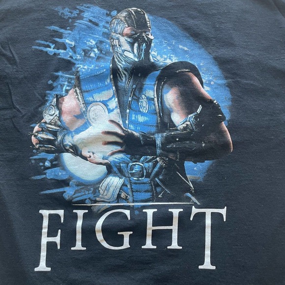 Street Fighter Mortal Combat T-Shirt Size XL Black - Picture 2 of 8